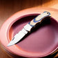 Handmade Stainless Steel Pocket Knife with Exotic Wood
