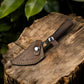 Handmade Damascus Steel Skinning Knife with Rosewood Handle