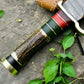 Handmade Damascus Hunting Knife – Antler & Wood Handle