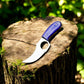 Custom Handmade Skinning Knife - D2 Steel Blade, Exotic Wood Handle