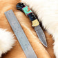 Custom Handmade Damascus Steel Pocket Knife with Brass Bolster