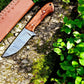 Handmade Damascus Steel Skinning Knife with Olive Wood Handle