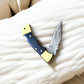 Custom Handmade Damascus Pocket Knife with Buffalo Horn