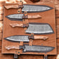 Handmade Damascus Steel Kitchen Knives Set – Rosewood Handle