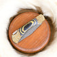 Handmade Damascus Folding Knife – Exotic Wood Handle