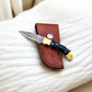 Custom Handmade Damascus Pocket Knife with Buffalo Horn