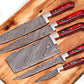 Premium Damascus Kitchen Knives Set – Handmade & Durable