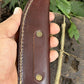 Handmade Damascus Hunting Knife – Bone & Exotic Wood
