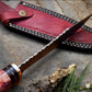Handmade Damascus Hunting Knife – 12" with Bone Handle