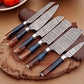 Premium Damascus Cooking Knives Set – Handmade