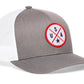 USA Trucker Hat  |  White-Red-Blue America Snapback